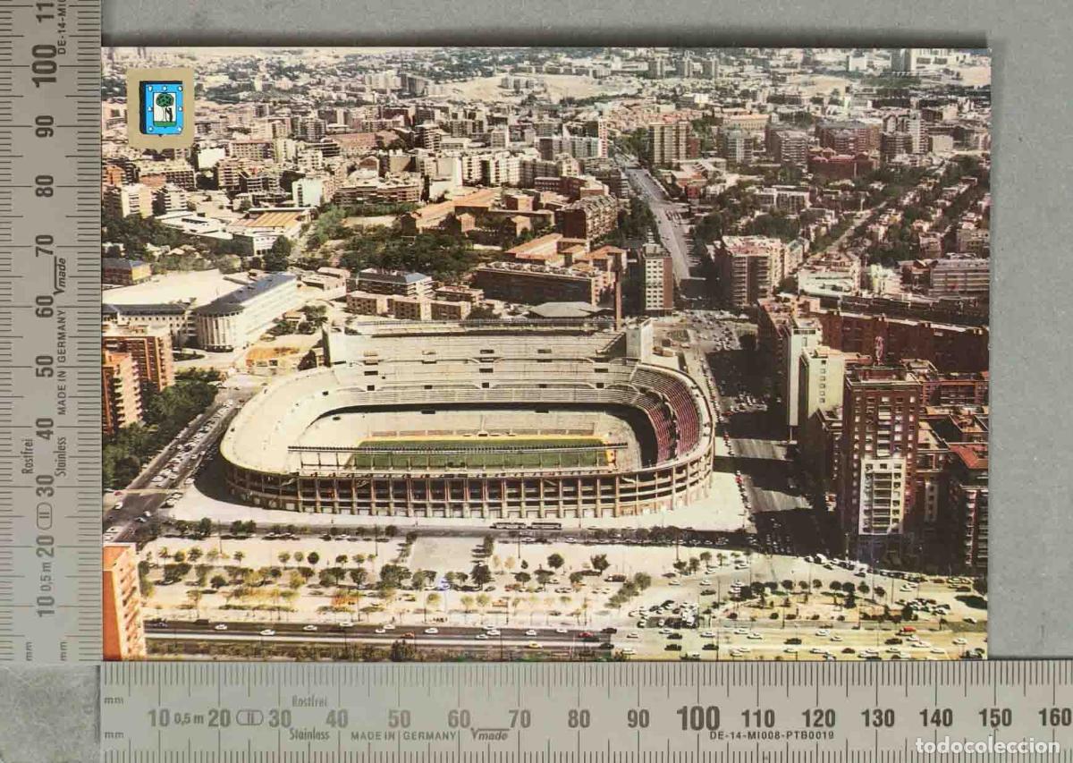 Postales: POSTAL. Estadio Santiago Bernab&eacute;u - Vista a&eacute;rea - Madrid
