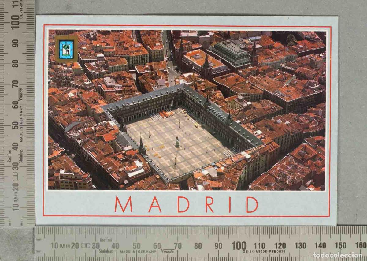 Postales: POSTAL. Madrid - Vista a&eacute;rea - Plaza Mayor