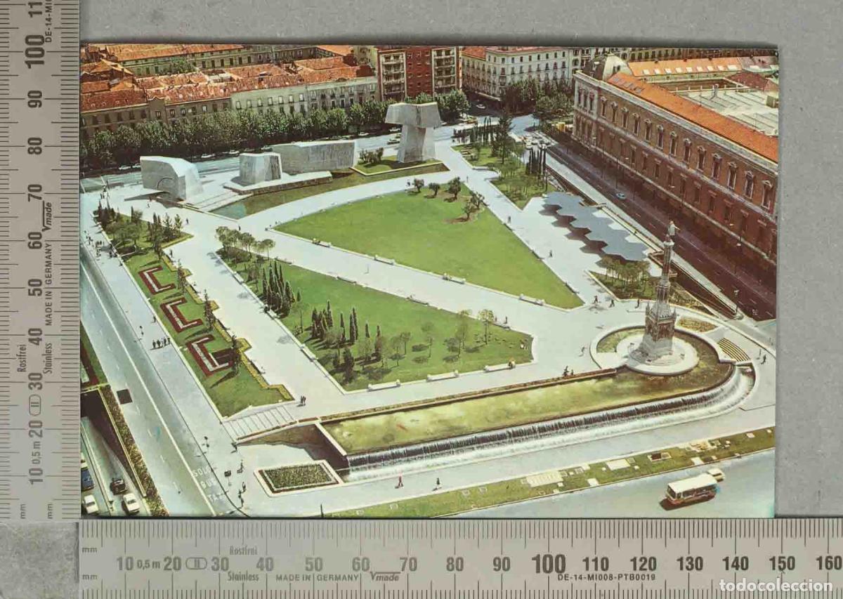 Postales: POSTAL. Madrid - Plaza de Col&oacute;n - Jardines del Descubrimiento
