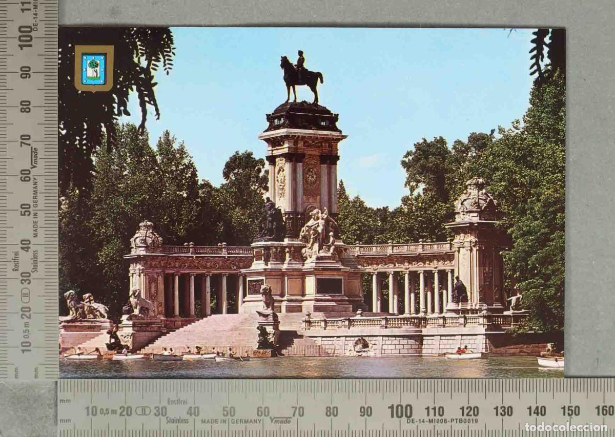 Postales: POSTAL. Madrid - Parque del Retiro - Monumento a Alfonso XII y Estanque Grande