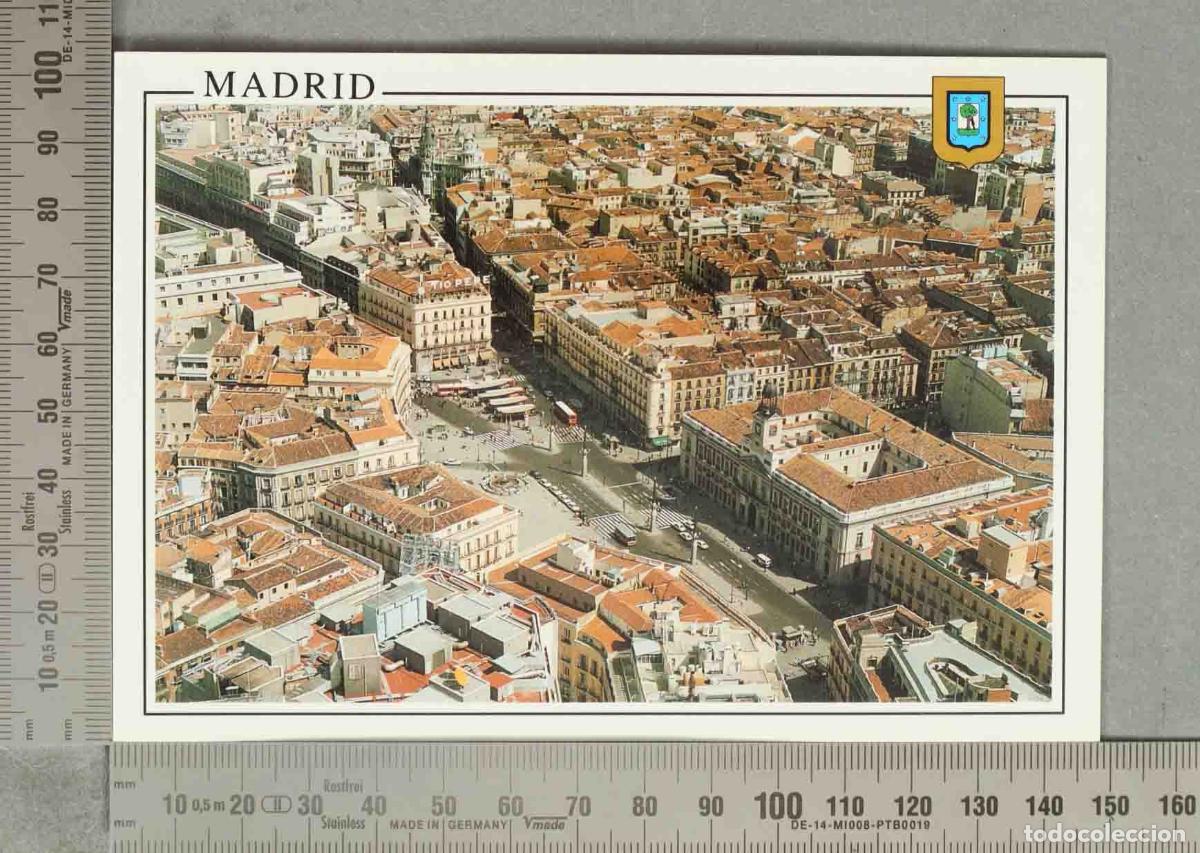 Postales: POSTAL. Madrid - Vista a&eacute;rea de la Puerta del Sol