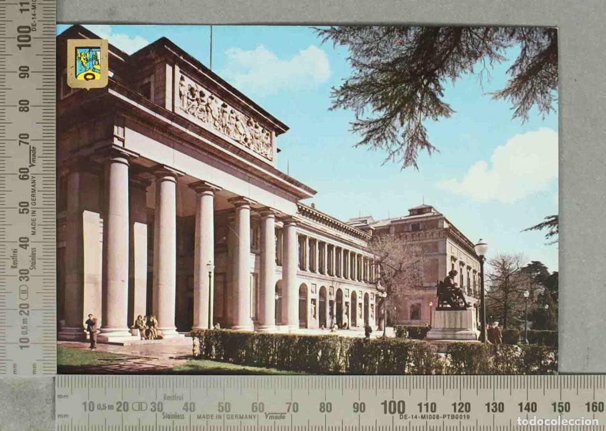Postales: POSTAL. Madrid - Museo del Prado - Vista de la fachada oeste o de Vel&aacute;zquez -