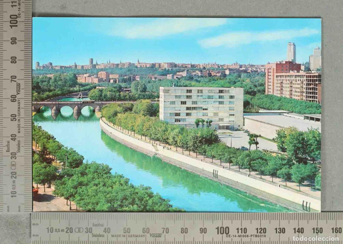 Postales: POSTAL. Madrid - R&iacute;o Manzanares y Escuela de Ingenieros de Caminos, Canales y Puertos
