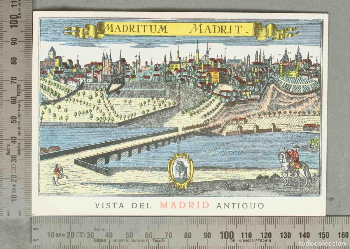 Postales: POSTAL. Vista del Madrid antiguo - Madritum, Madrit