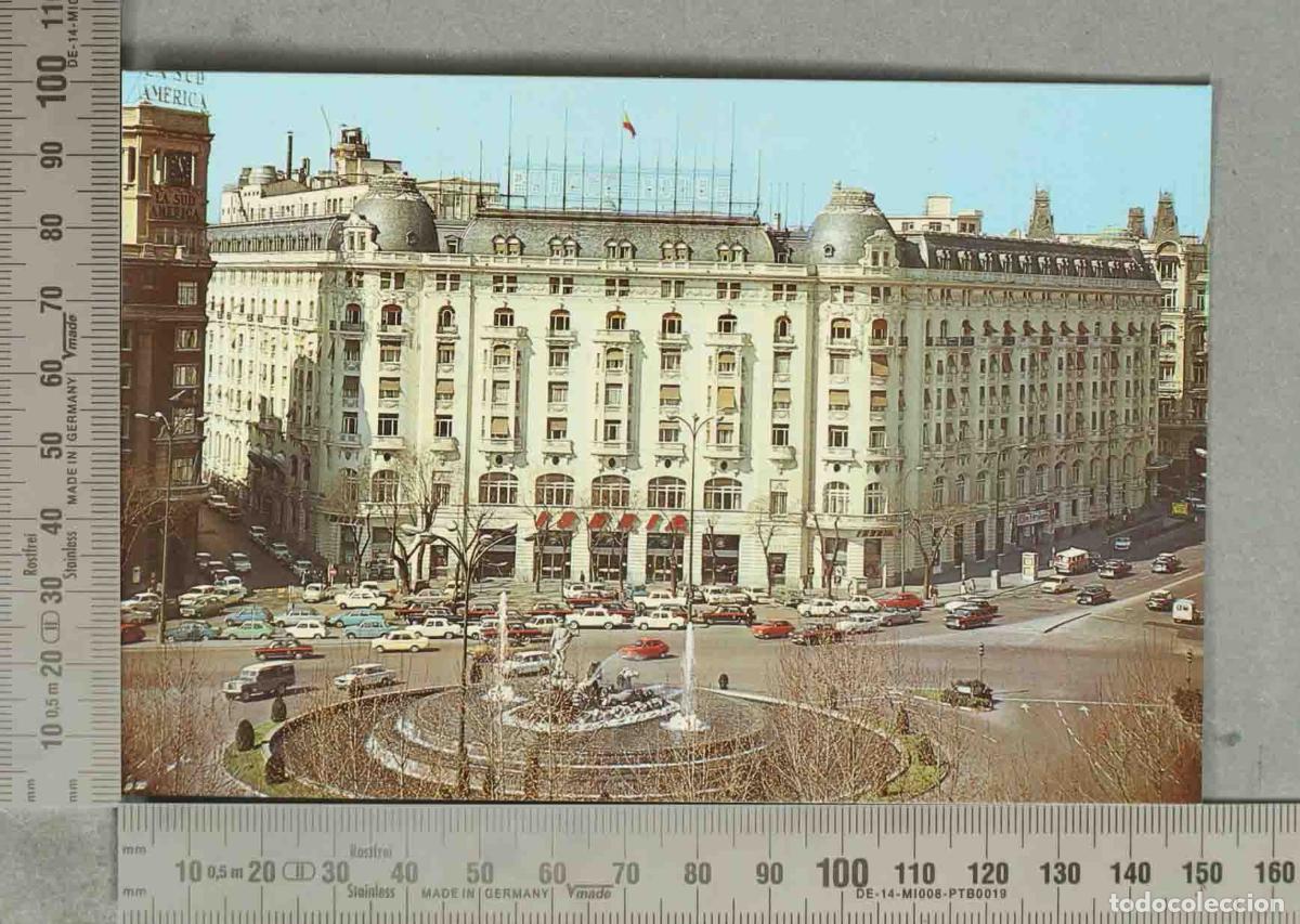 Postales: POSTAL. Madrid - Hotel Palace - Plaza de las Cortes - Fuente de Neptuno