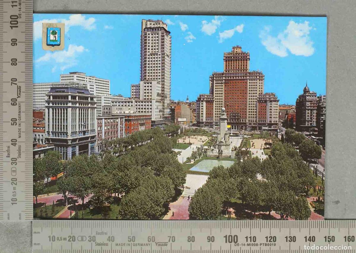 Postales: POSTAL. Madrid - Plaza de Espa&ntilde;a - Edificio Espa&ntilde;a y Torre de Madrid