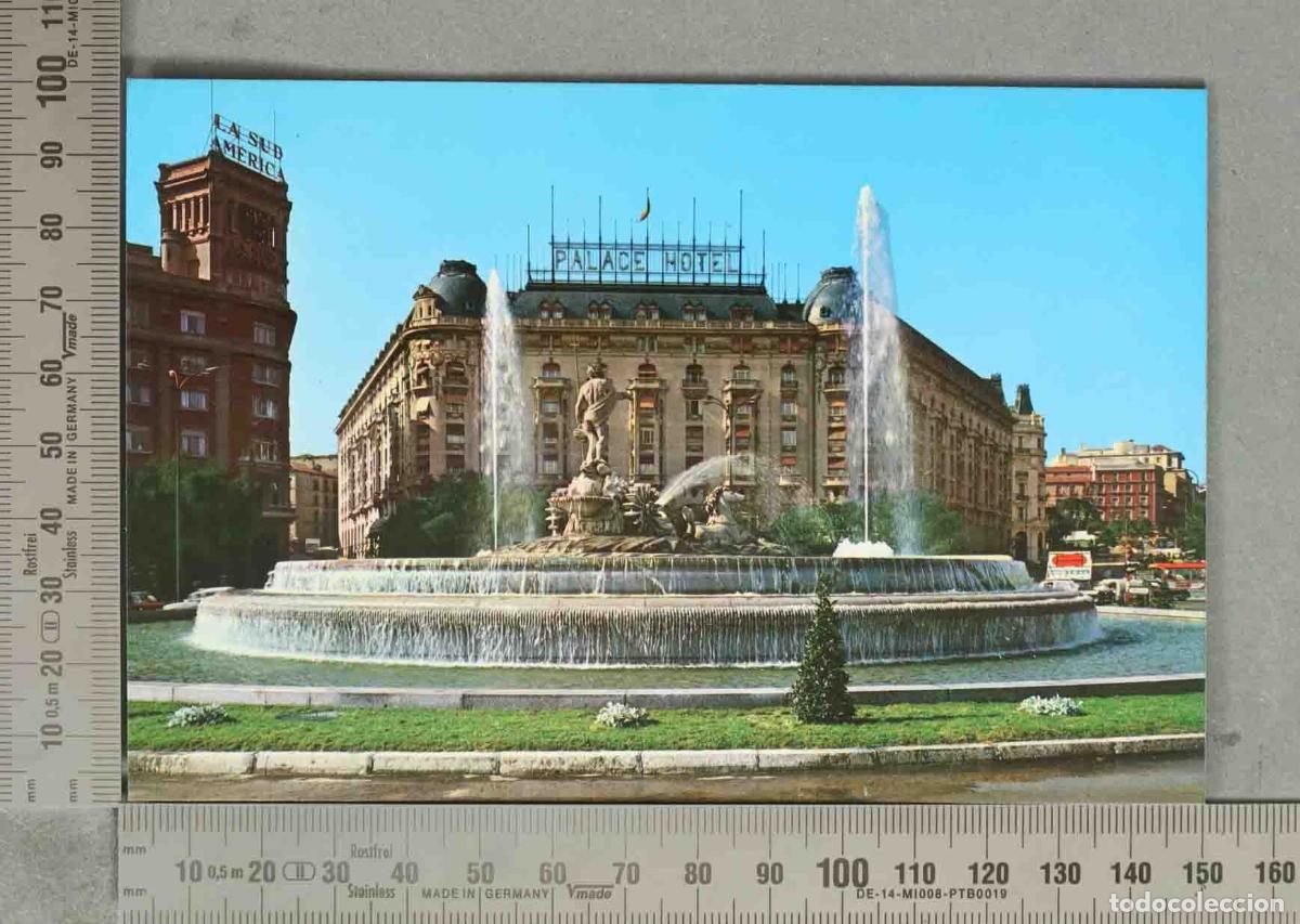 Postales: POSTAL. Madrid - Hotel Palace y Fuente de Neptuno