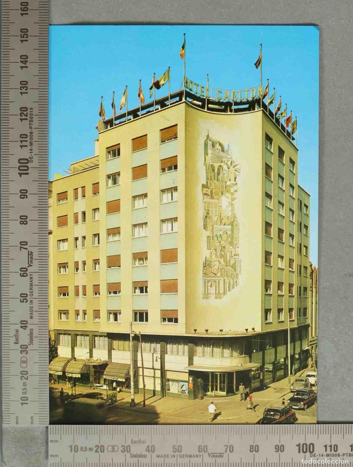 Postales: POSTAL. Madrid - Hotel Carlton - Paseo de las Delicias - Mosaico de Santiago Padr&oacute;s