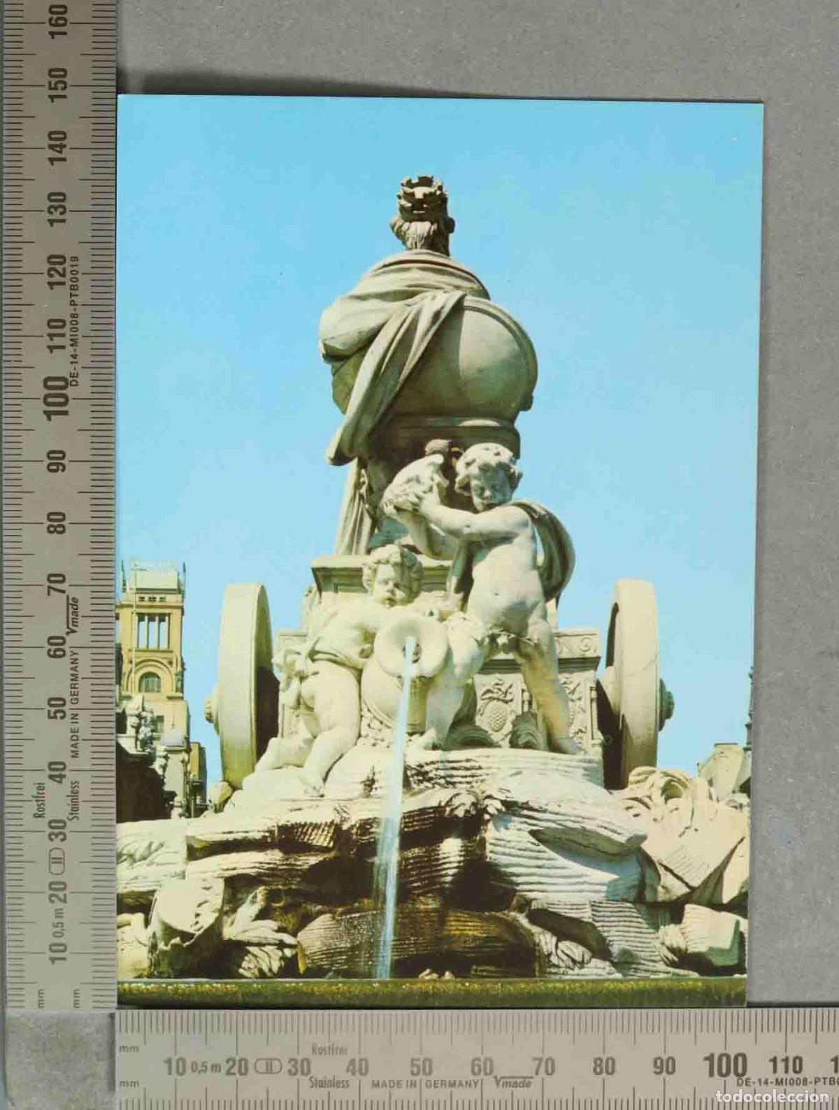 Postales: POSTAL. Madrid - Plaza de Cibeles - Fuente de Cibeles - Vista posterior