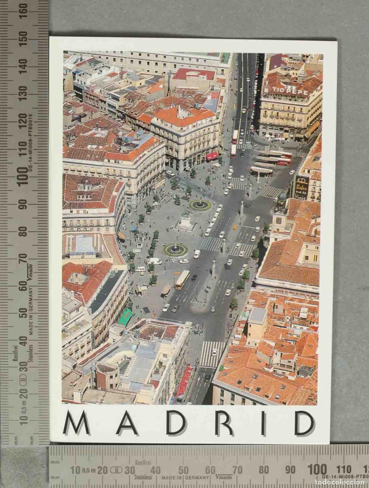 Postcards: POSTAL. Madrid - Puerta del Sol Vista A&eacute;rea