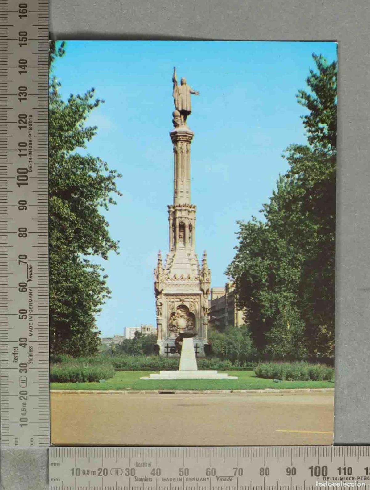 Postales: POSTAL. Madrid - Plaza de Col&oacute;n - Monumento a Crist&oacute;bal Col&oacute;n