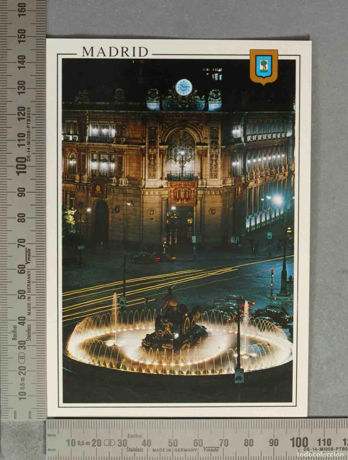 Postales: POSTAL. Madrid - Plaza de Cibeles - Fuente de Cibeles y Banco de Espa&ntilde;a