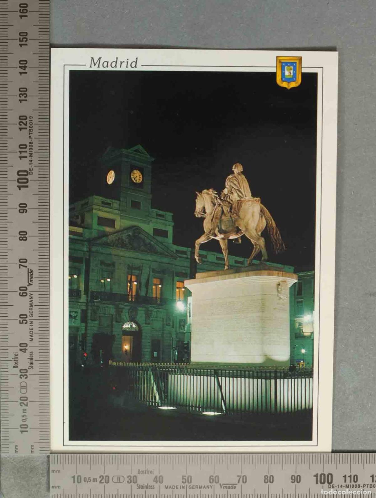 Postales: POSTAL. Madrid - Estatua de Carlos III - Puerta del Sol
