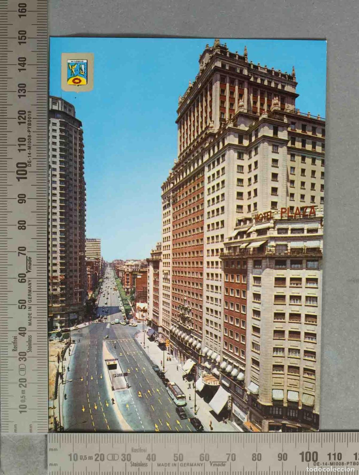 Postales: POSTAL. Madrid - Gran V&iacute;a - Edificio Espa&ntilde;a - Hotel Plaza