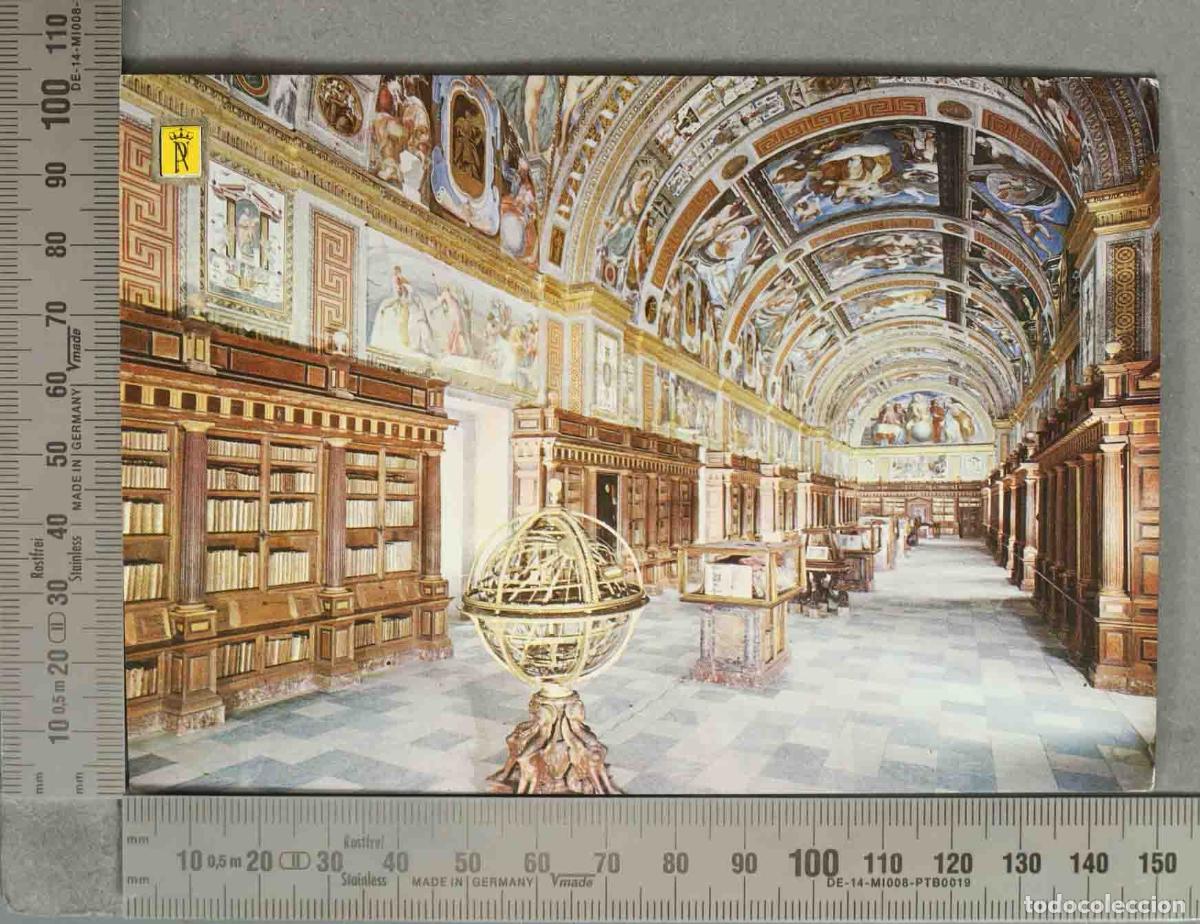 Postales: POSTAL. Biblioteca del Monasterio de El Escorial - Editorial Patrimonio Nacional