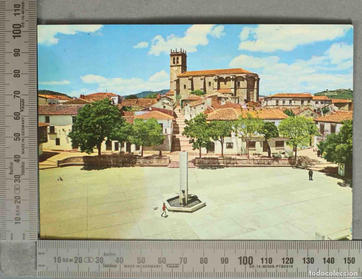 Postales: POSTAL. Robledo de Chavela - Plaza de Espa&ntilde;a e Iglesia Parroquial