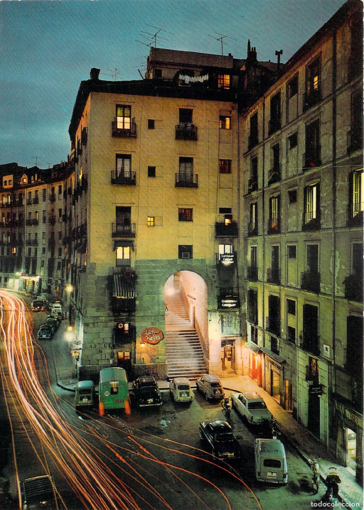 Postales: Postal de Madrid Arco de Cuchilleros Vista Nocturna