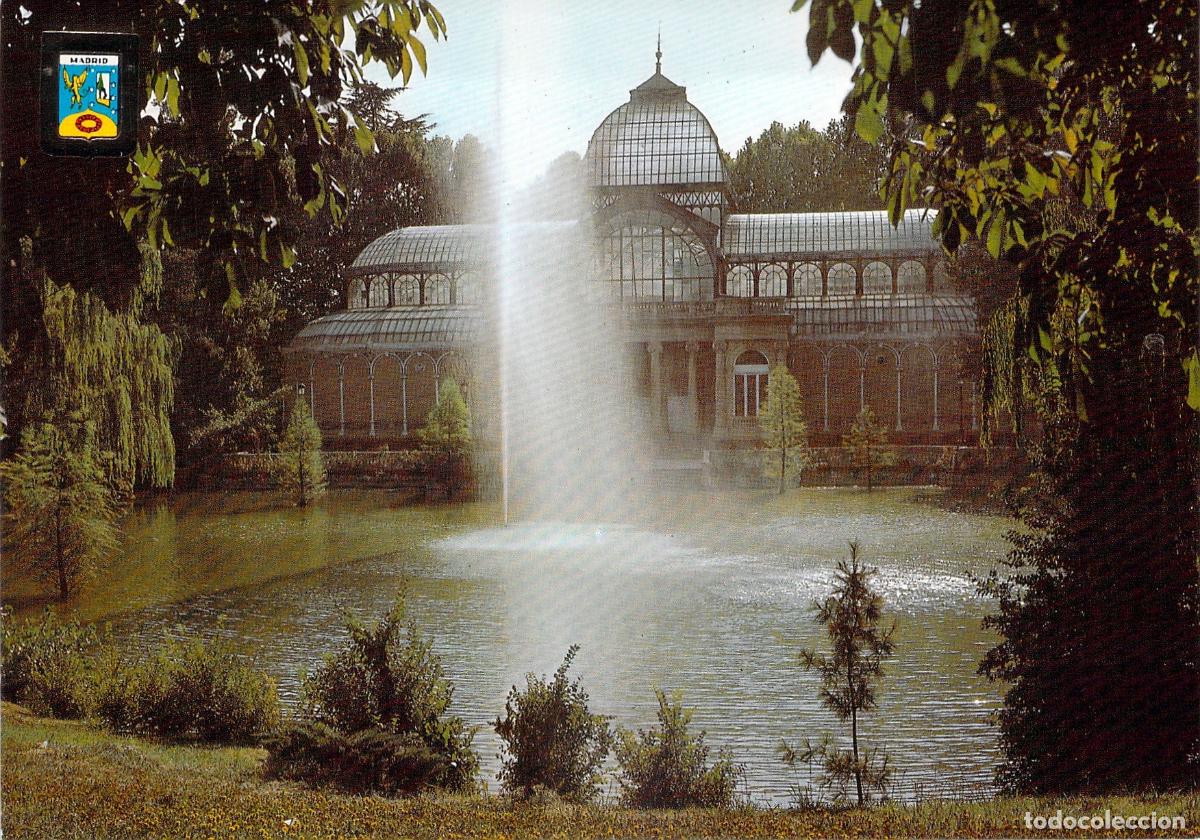 Postales: Postal del Palacio de Cristal en el Parque del Retiro, Madrid
