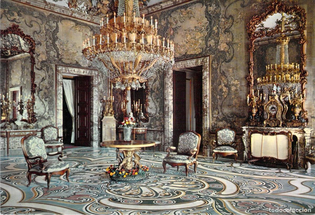 Postales: Postal del Palacio Real de Madrid: Sal&oacute;n de Gasparini