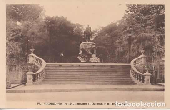 Postales: MADRID SIN ESCRIBIR MONUMENTO GENERAL MARTINEZ CAMPOS