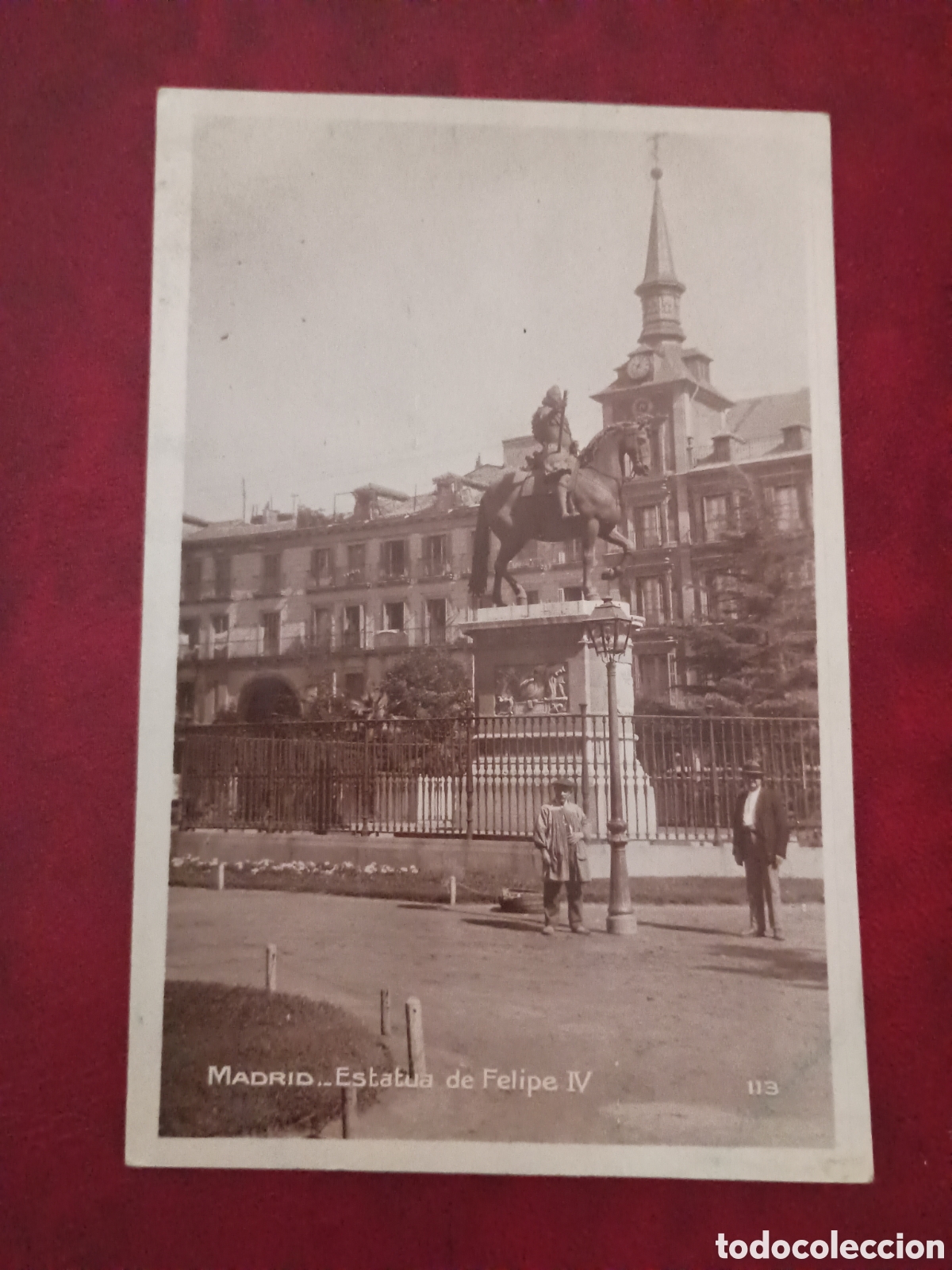 Postales: MADRID - ESTATUA DE FELIPE IV - SOCIEDAD GENERAL ESPA&Ntilde;OLA DE LIBRER&Iacute;A