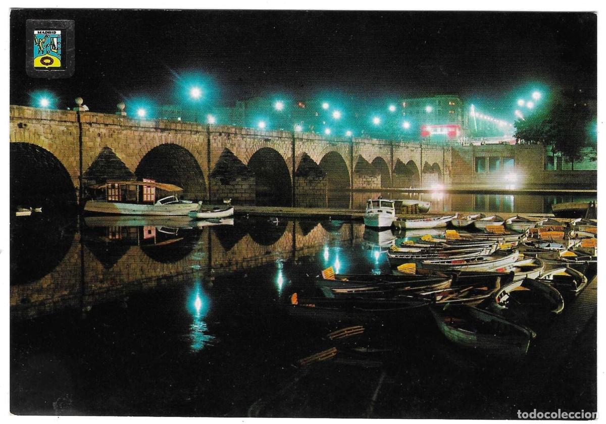Postales: Postal Madrid. Rio Manzanares. Embarcadero. Noche. ref. 7-madrid141