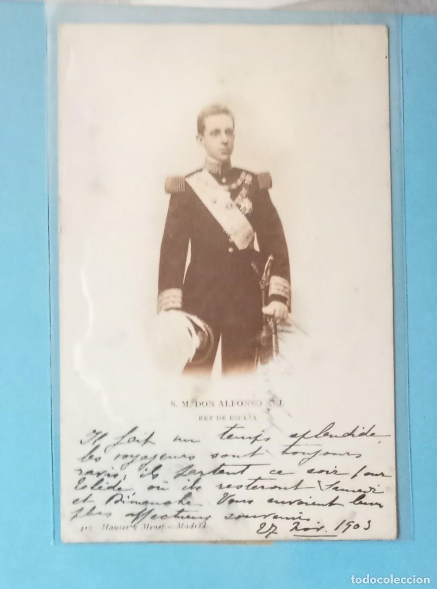 Postales: Postal del rey Alfonso XIII , tem&aacute;tica monarqu&iacute;a ,