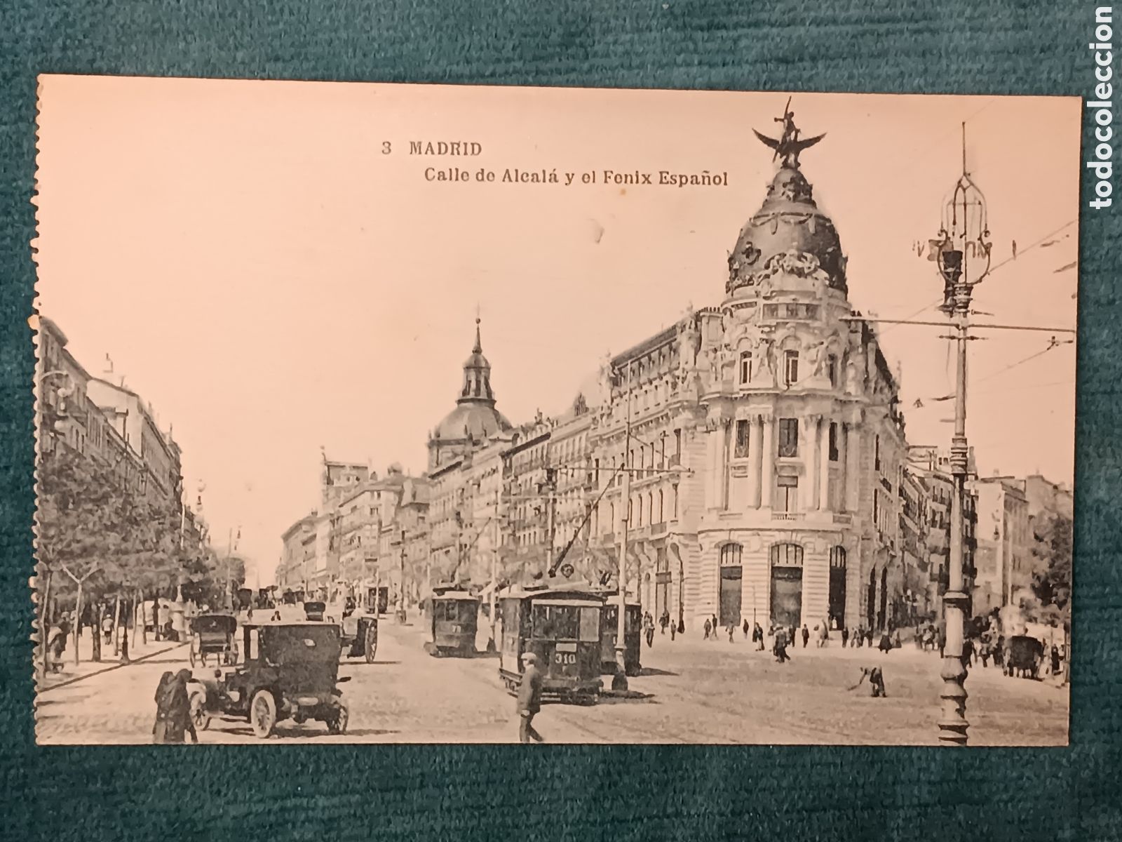 Postales: 3 MADRID. Calle de Alcal&aacute; y el Fenix Espa&ntilde;ol