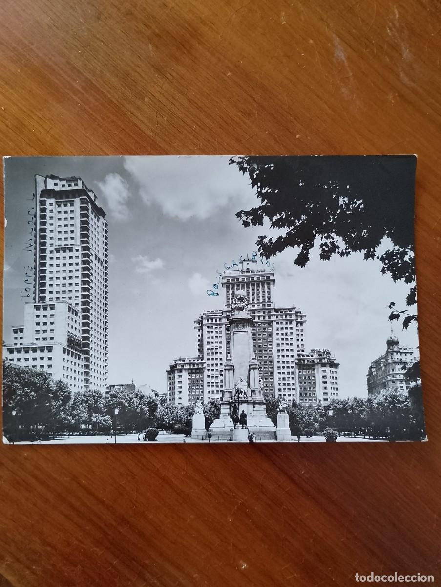 Cartes Postales: 72-MADRID. PLAZA DE ESPA&Ntilde;A. MONUMENTO A CERVANTES.
