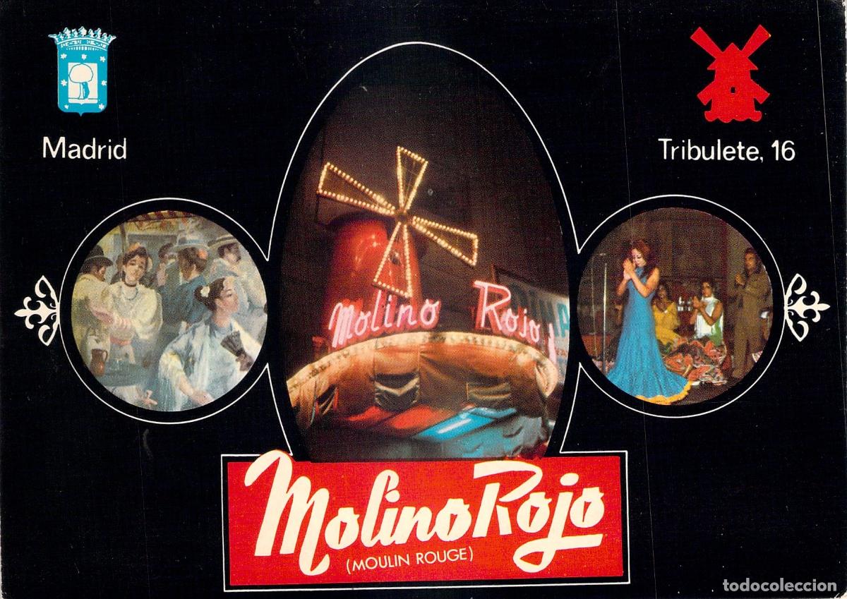 Postales: Postal Publicitaria de la Sala Molino Rojo de Madrid