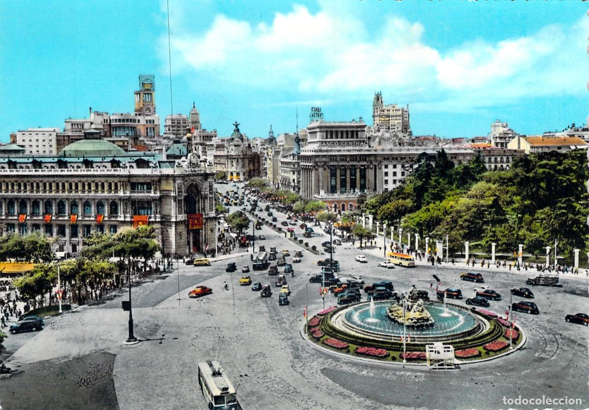 Postales: Postal de Madrid, Plaza de Cibeles y Calle de Alcal&aacute;