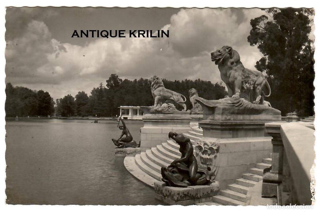 Postales: MADRID N&ordm; 26 PARQUE DEL RETIRO / EDICION GARCIA GARRABELLA / SIN FRANQUEAR PERO ESCRITA