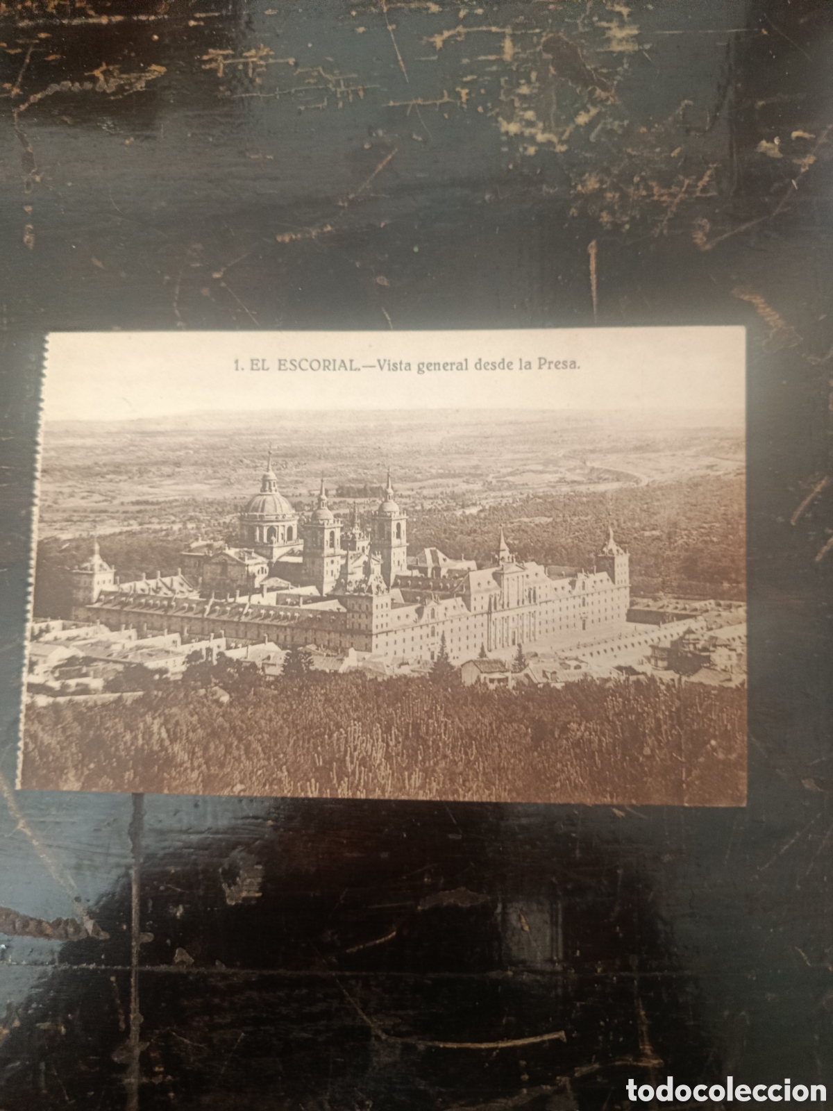 Postales: Postal 1 el escorial vista general desde la presa