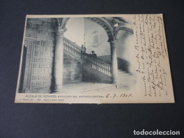 Postkarten: ALCALA DE HENARES MADRID ESCALERA DEL ARCHIVO ESCRITA POR LUCAS DEL CAMPO POLITICO