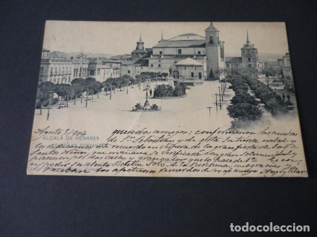 Postales: ALCALA DE HENARES MADRID PASEO DE CERVANTES HAUSER Y MENET ESCRITA A RAMON SANTA MARIA