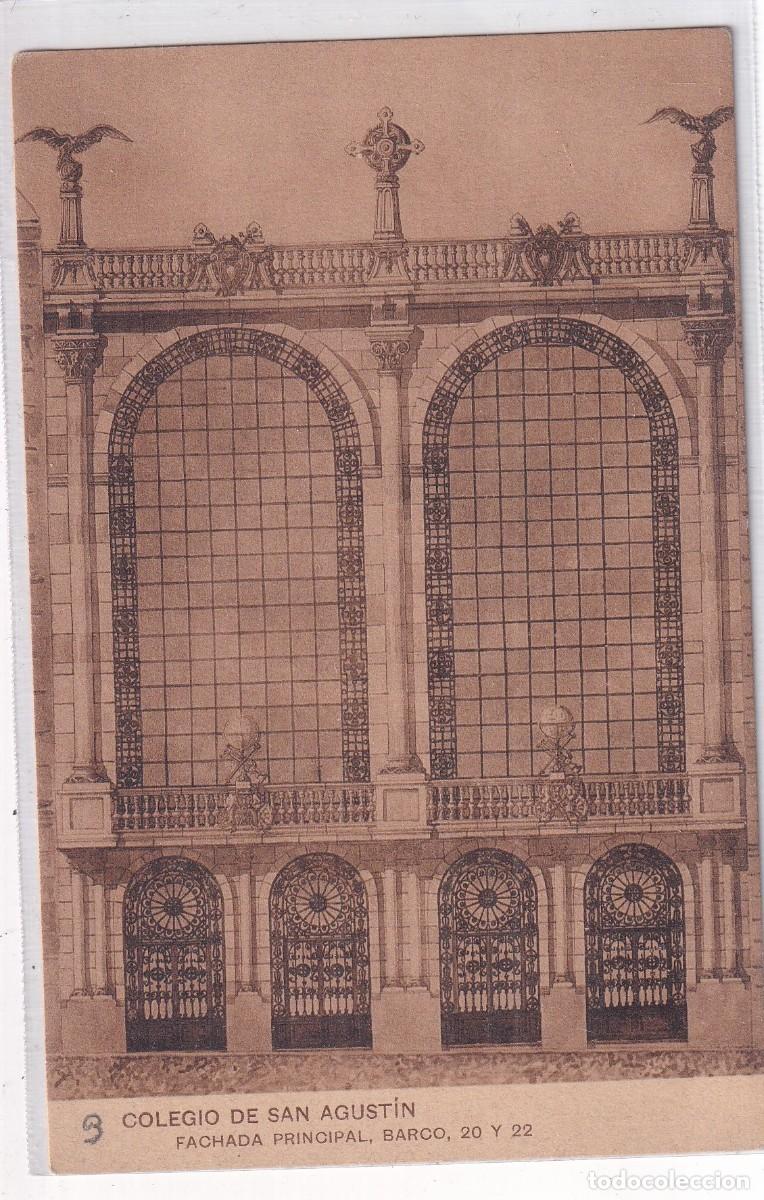 Postcards: Colegio San Angust&iacute;n. Fachada principal. Barco 20 y 22 y Valverde 17 Madrid Sin circular