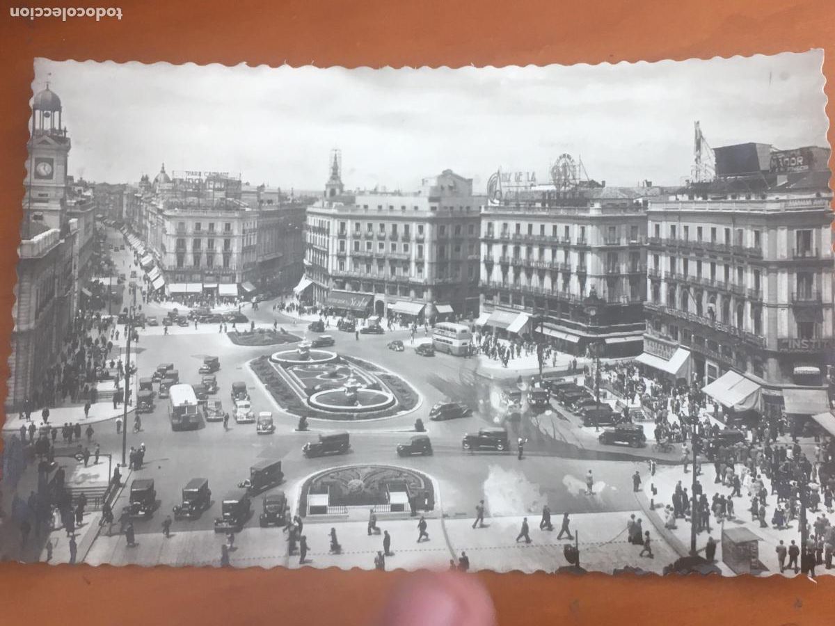 Postales: puerta del sol madrid postal original fotografica circulada
