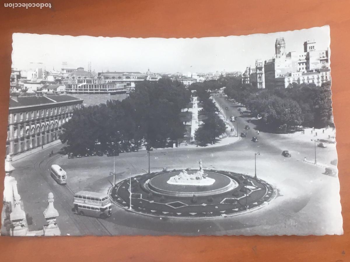 Postales: neptuno y paseo del prado madrid postal original fotografica circulada