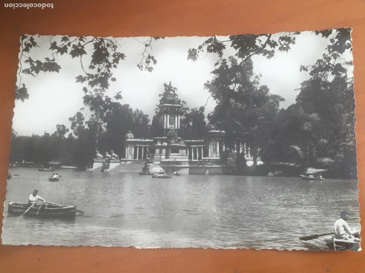 Postales: estanque del retiro madrid postal original fotografica circulada