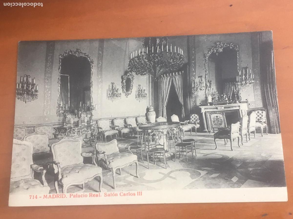 Postales: palacio real salon carlos III madrid postal original circulada