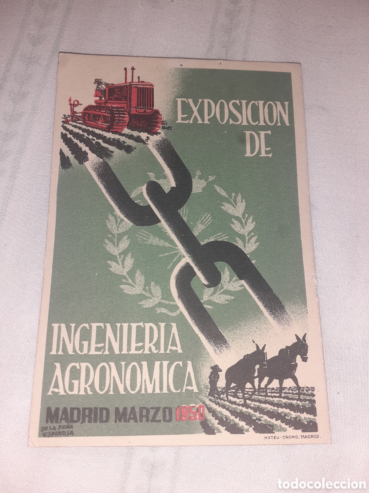 Postales: POSTAL EXPOSICION INGENIERIA AGRONOMICA. MADRID 1950. SIN USAR