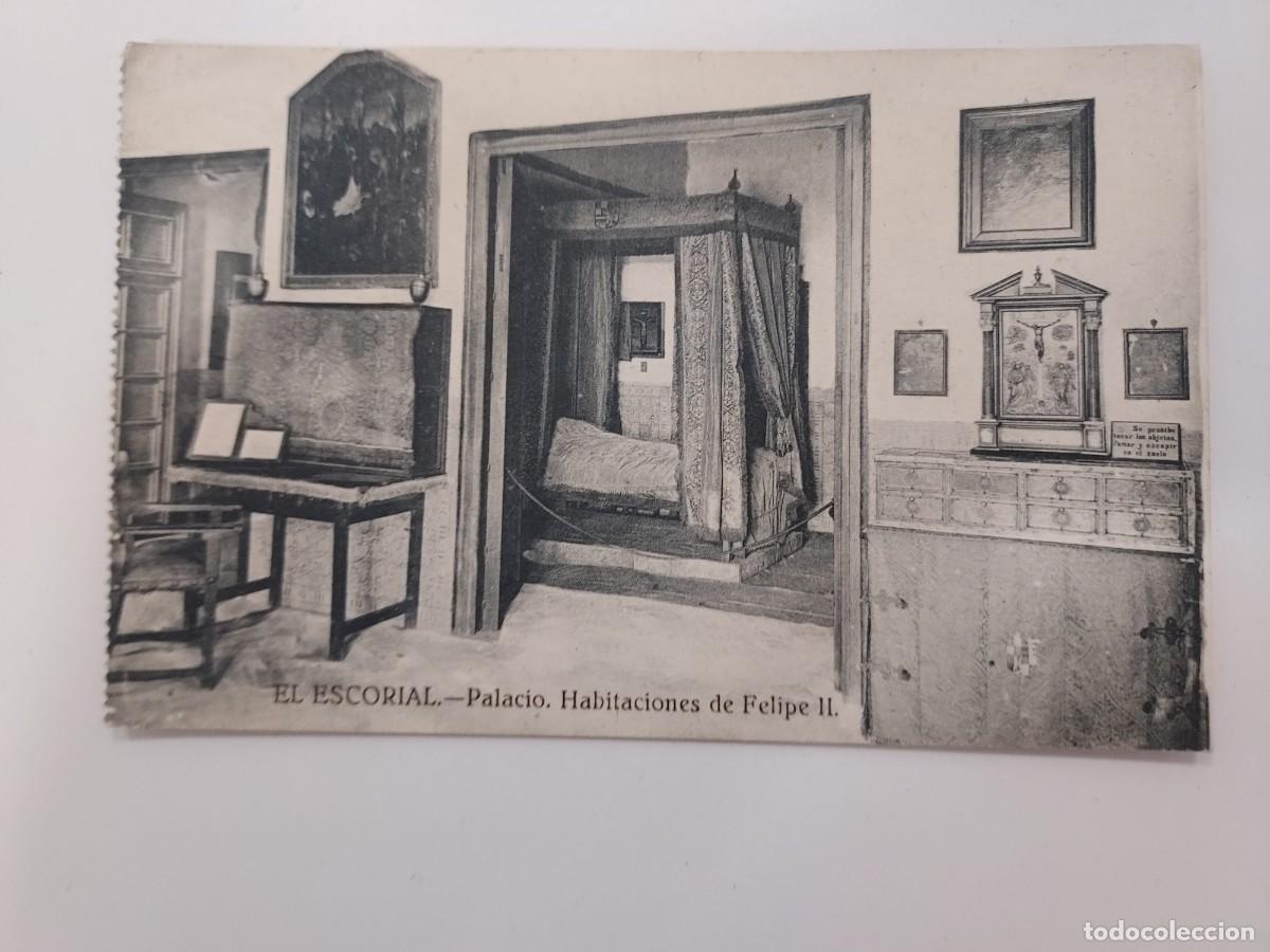Postales: POSTAL EL ESCORIAL PALACIO HABITACIONES DE FELIPE II. CIRCULADA 1975. NICOLAS SERRANO. MADRID