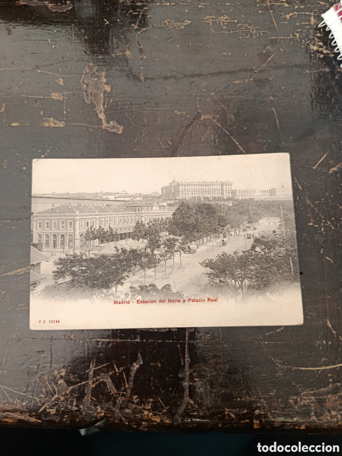 Postales: Postal Madrid estaci&oacute;n del Norte y palacio real