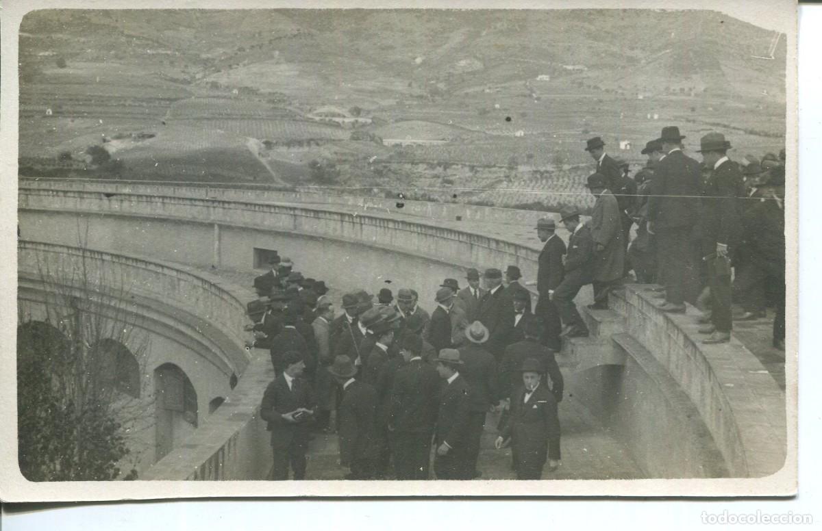 Postkarten: MADRID-EMBALSE DE PUENTES VIEJAS-INAGURACI&Oacute;N 1922-FOTOGR&Aacute;FICA-RARA