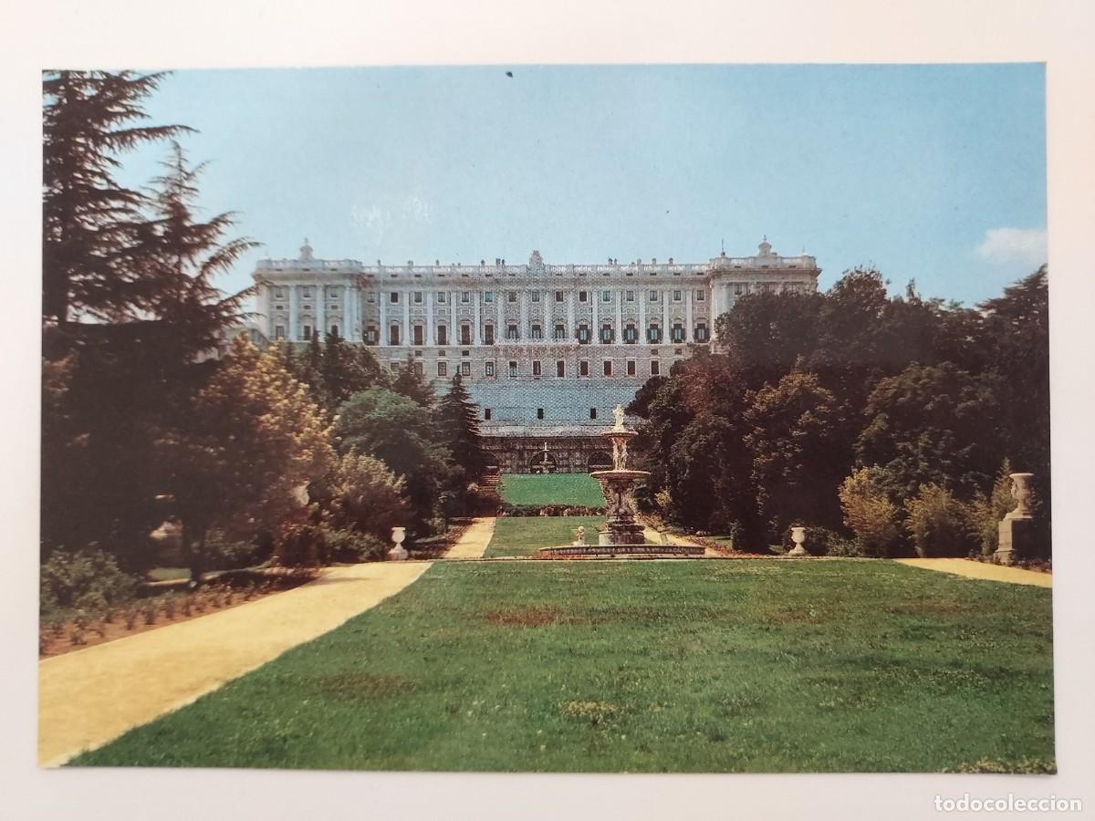 Postales: POSTAL MADRID PALACIO REAL FACHADA OESTE. SIN CIRCULAR. 1987. JARDINES CAMPO DEL MORO