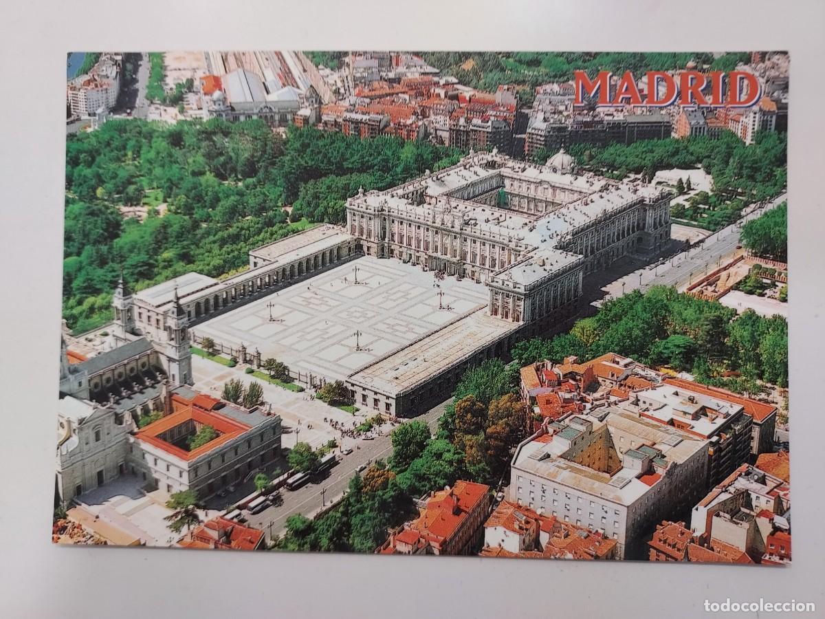 Postales: POSTAL MADRID PALACIO REAL (VISTA AEREA PANORAMICA). SIN CIRCULAR. PAISAJES ESPA&Ntilde;OLES. 16X11