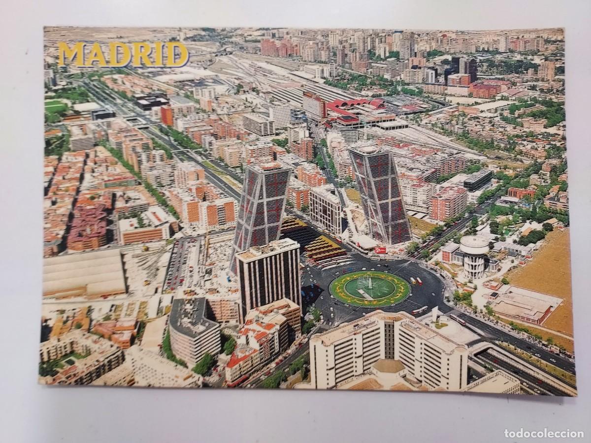 Postales: POSTAL MADRID PLAZA CASTILLA TORRES DE EUROPA (AEREA). SIN CIRCULAR. PAISAJES ESPA&Ntilde;OLES. 16X11