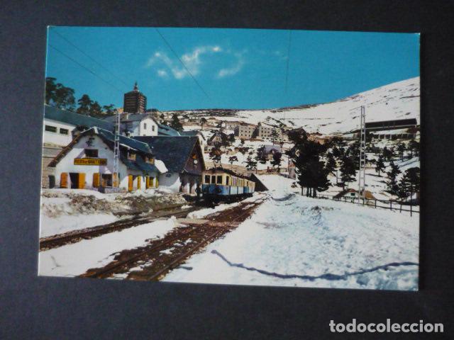 Postkarten: PUERTO DE NAVACERRADA MADRID ESTACION DEL FERROCARRIL, AL FONDO TELESILLA
