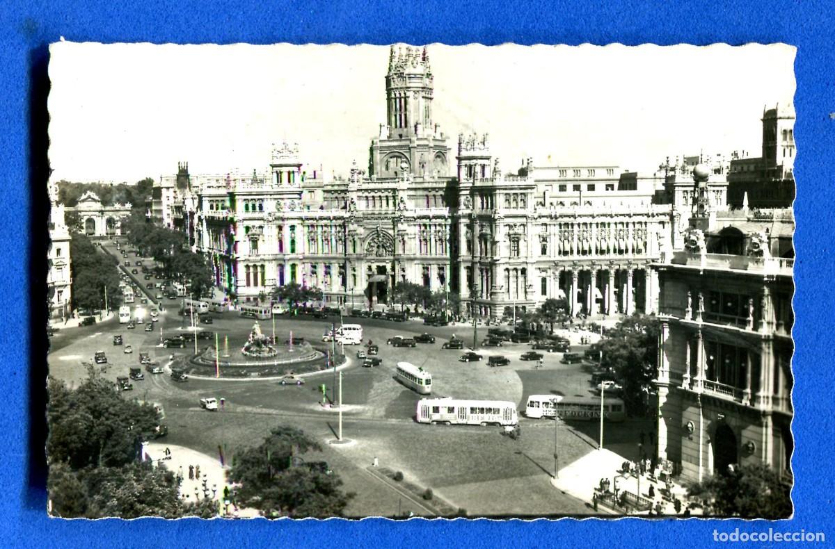 Postales: POSTAL CIRCULADA MADRID 4 PLAZA DE LA CIBELES EDITA GARCIA GARRABELLA