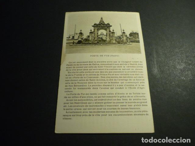 Postales: MADRID PUERTA DE HIERRO POSTAL CON PUBLICIDAD ALMACENES SANTA BARBARA